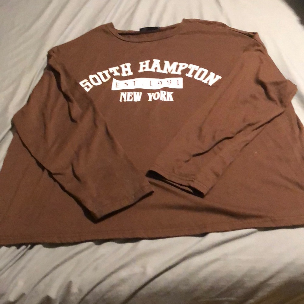 Brown shein long sleeve shirt